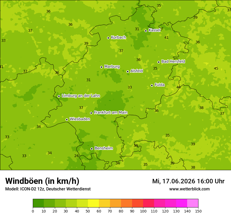 Maximale Windböen