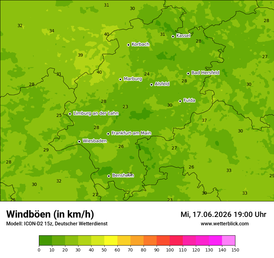 Maximale Windböen