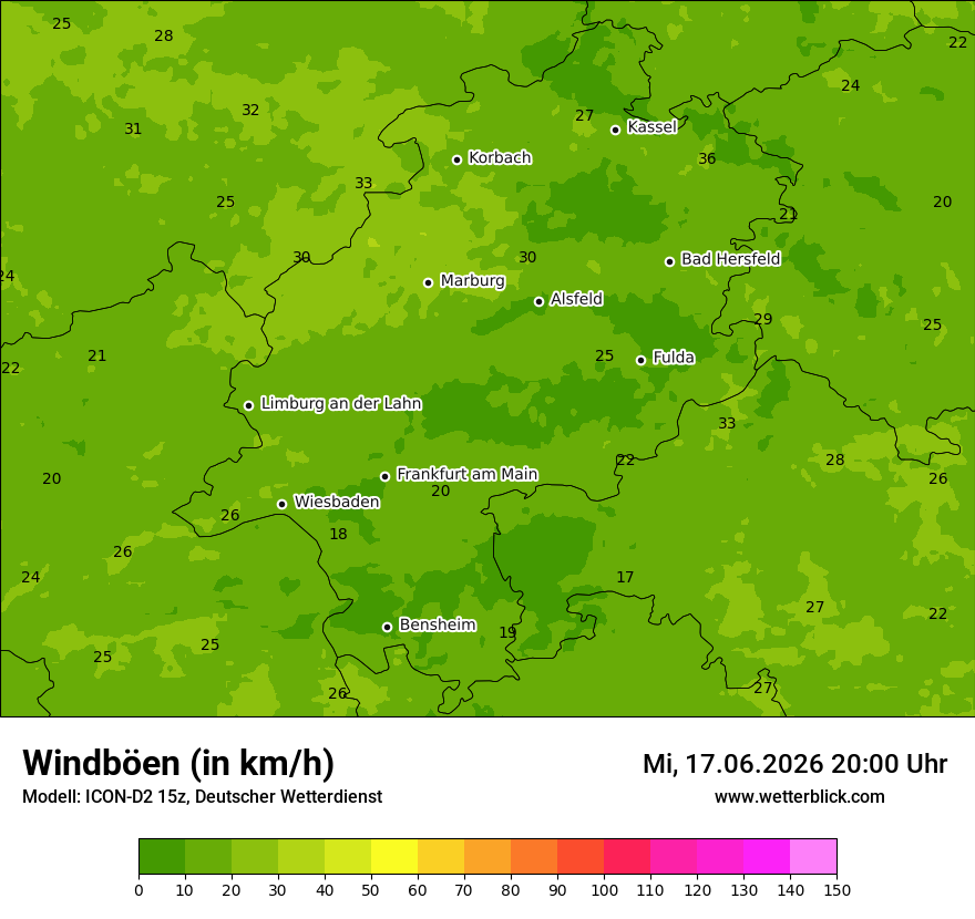 Maximale Windböen