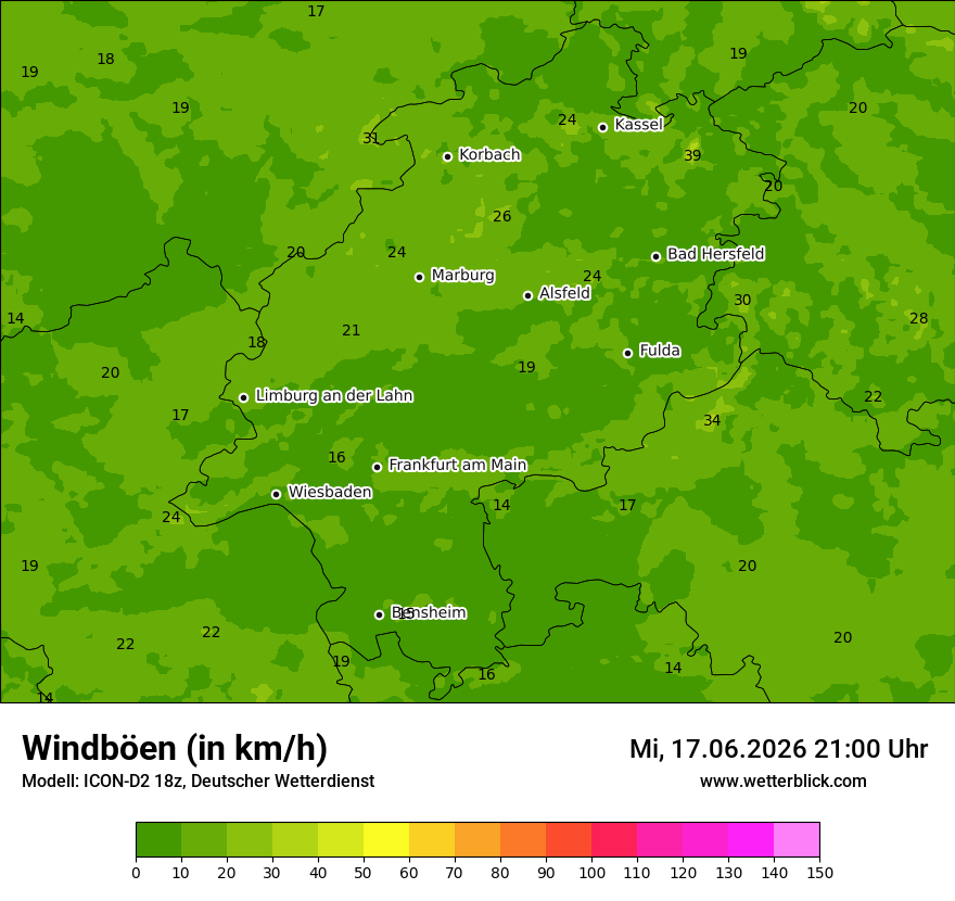 Maximale Windböen