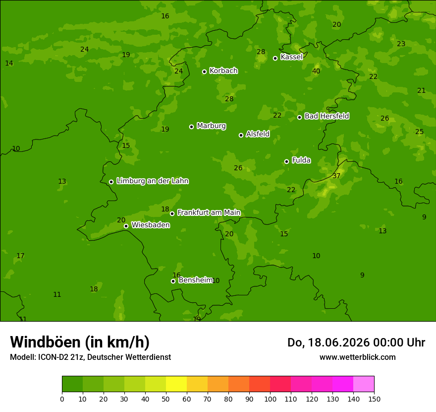 Maximale Windböen