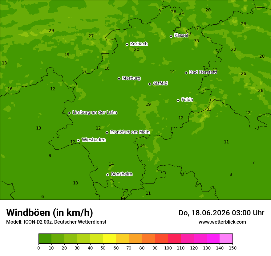 Maximale Windböen