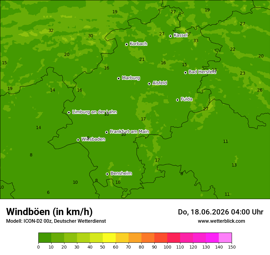 Maximale Windböen