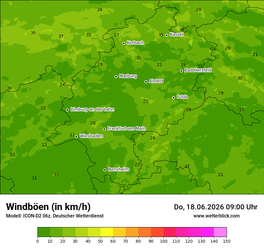 Maximale Windböen