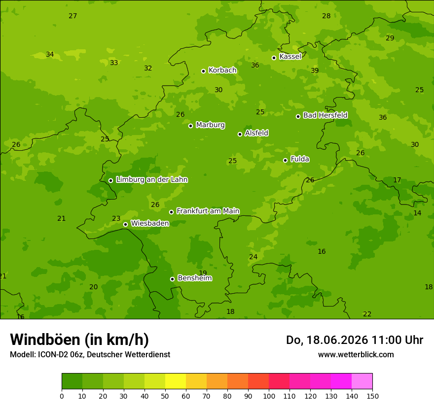 Maximale Windböen