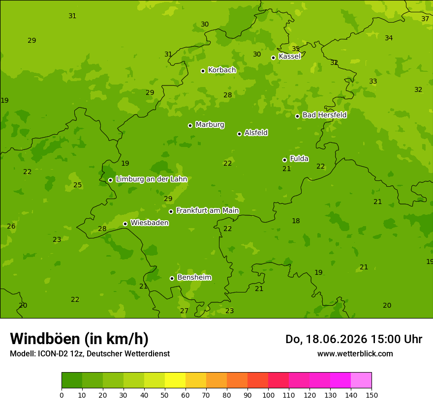 Maximale Windböen