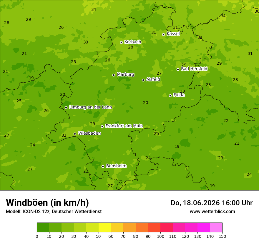 Maximale Windböen