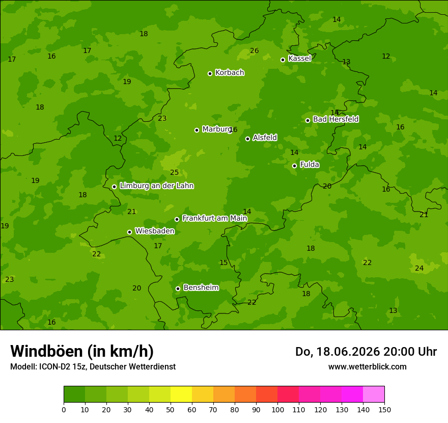 Maximale Windböen
