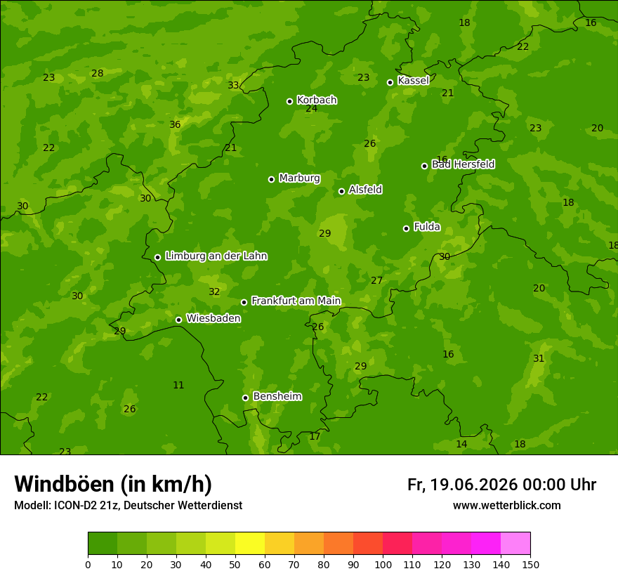 Maximale Windböen