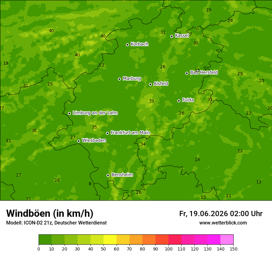 Maximale Windböen