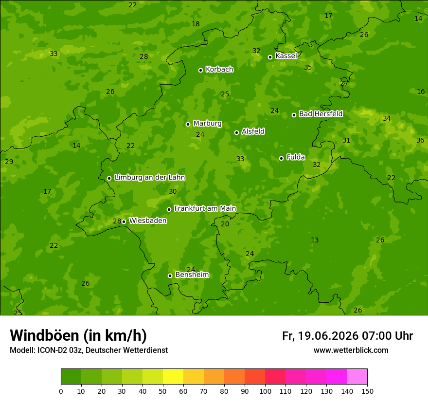 Maximale Windböen