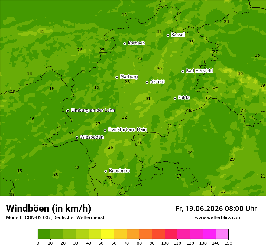Maximale Windböen