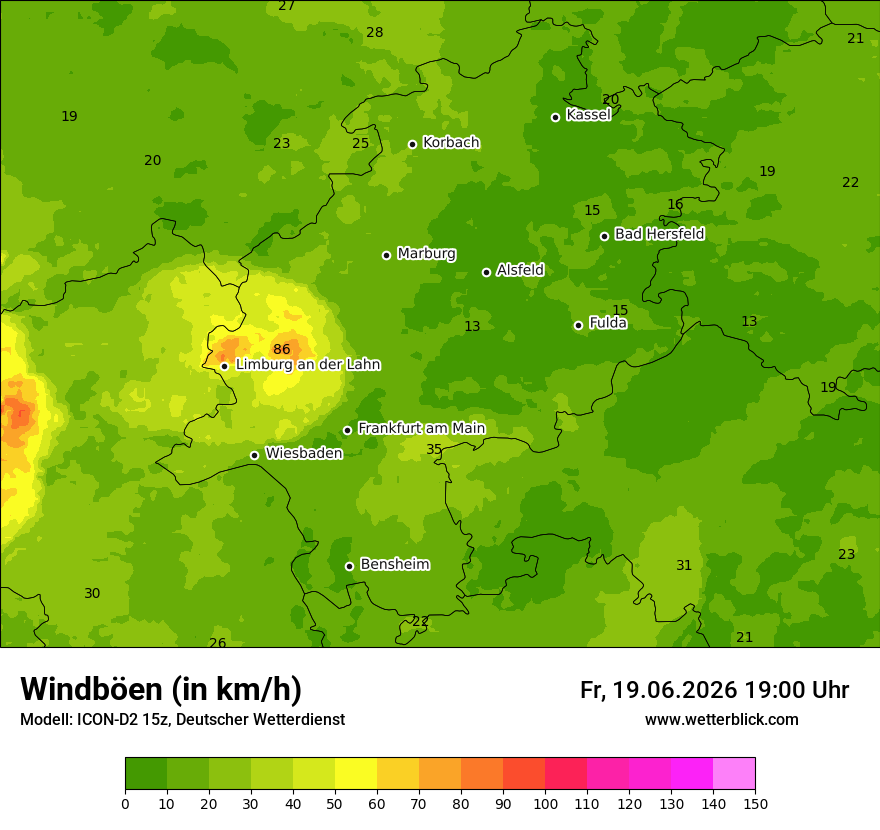 Maximale Windböen
