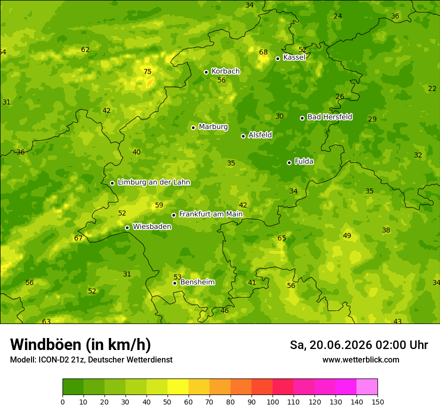 Maximale Windböen