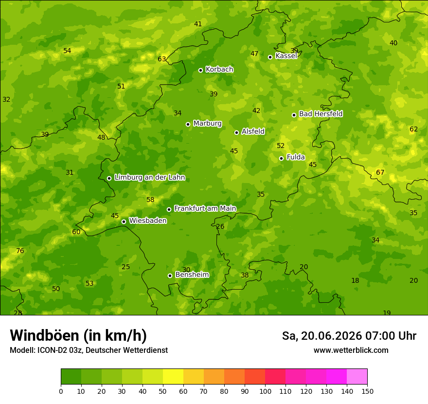Maximale Windböen