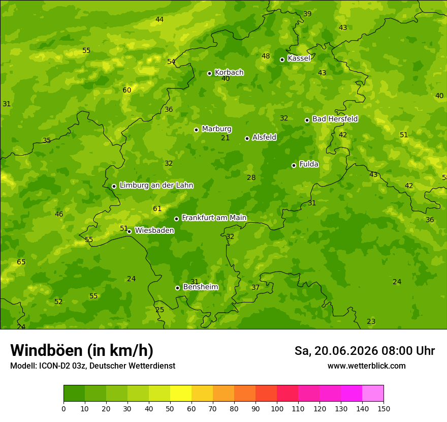 Maximale Windböen