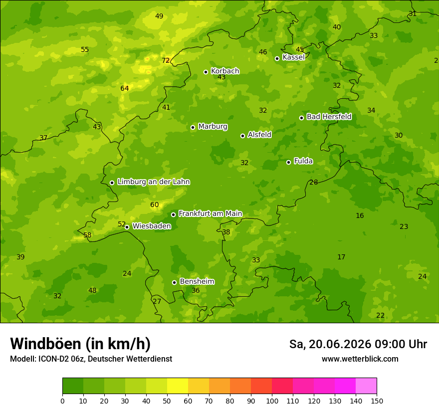 Maximale Windböen
