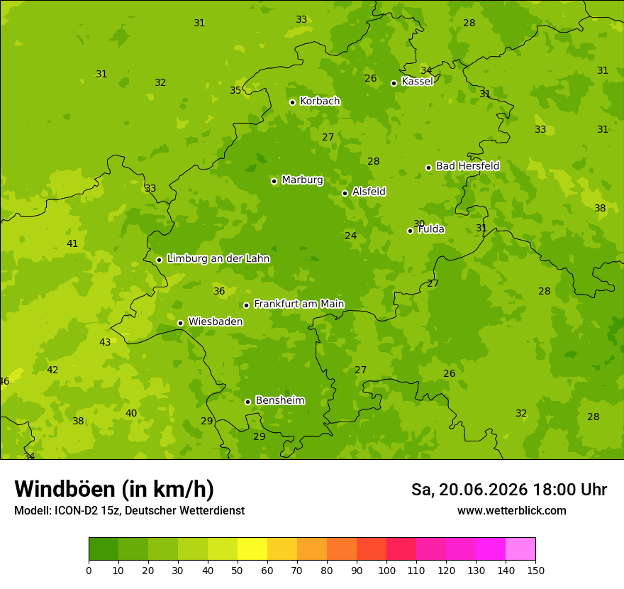 Maximale Windböen