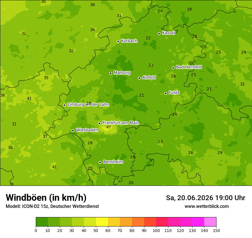 Maximale Windböen