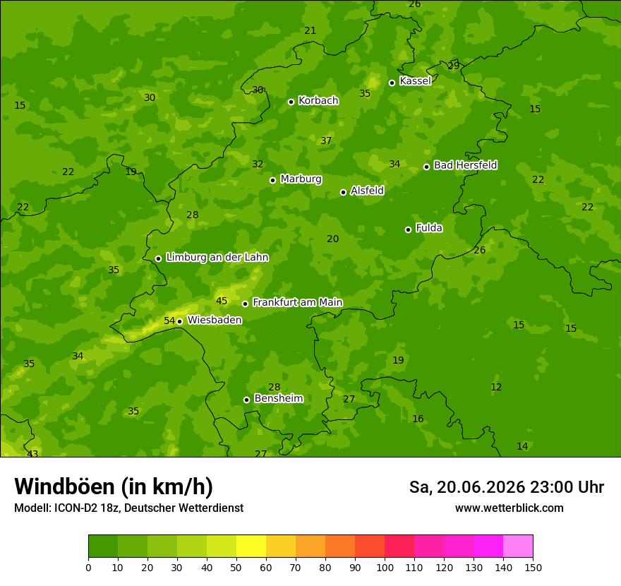 Maximale Windböen