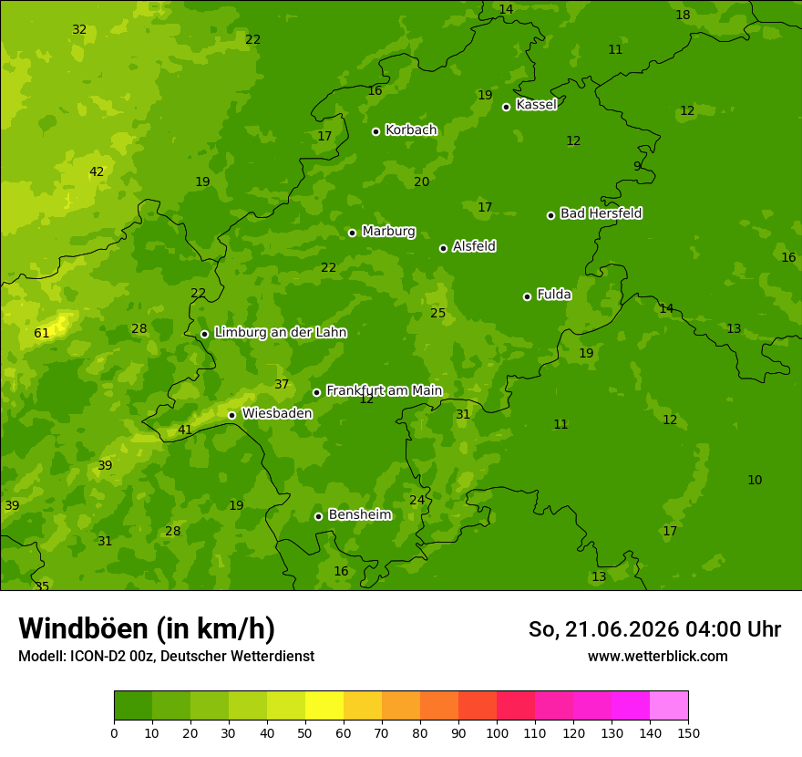 Maximale Windböen