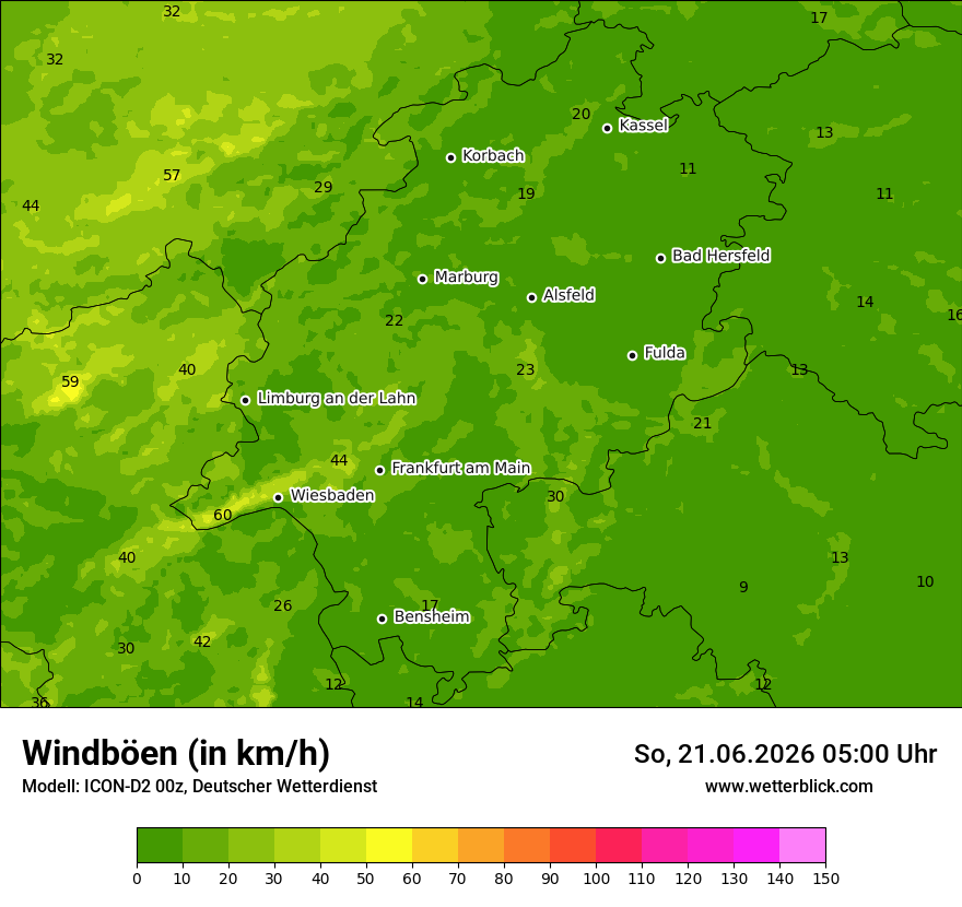 Maximale Windböen