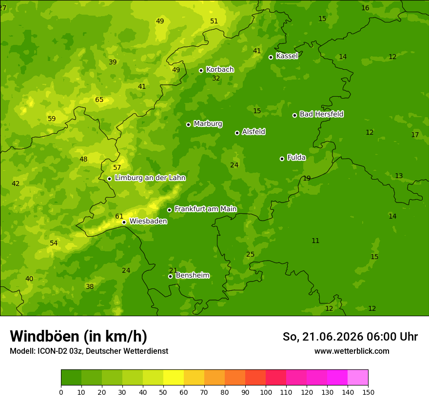 Maximale Windböen