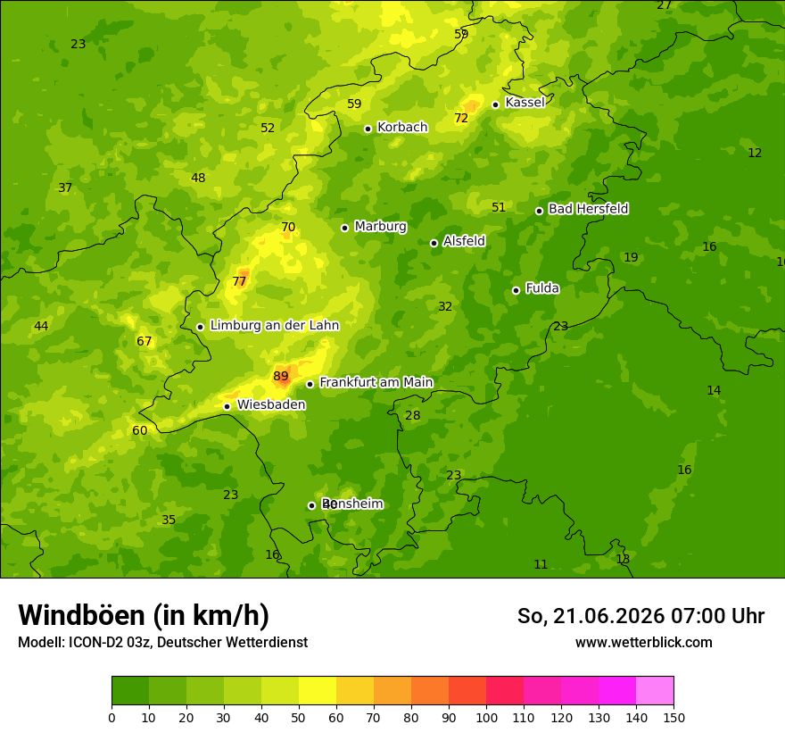 Maximale Windböen