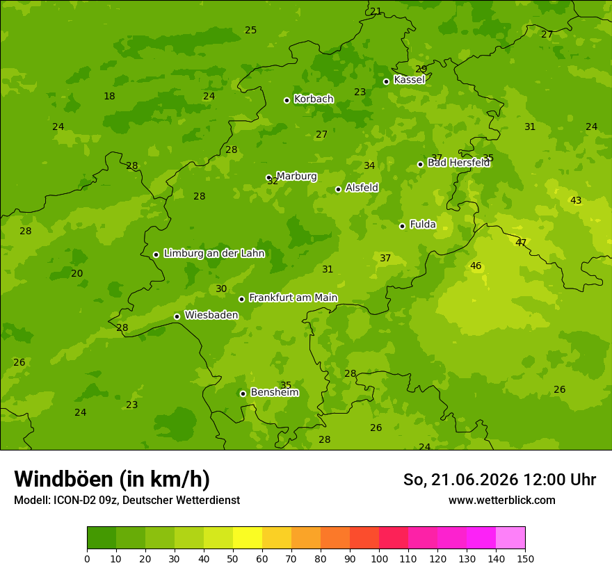 Maximale Windböen