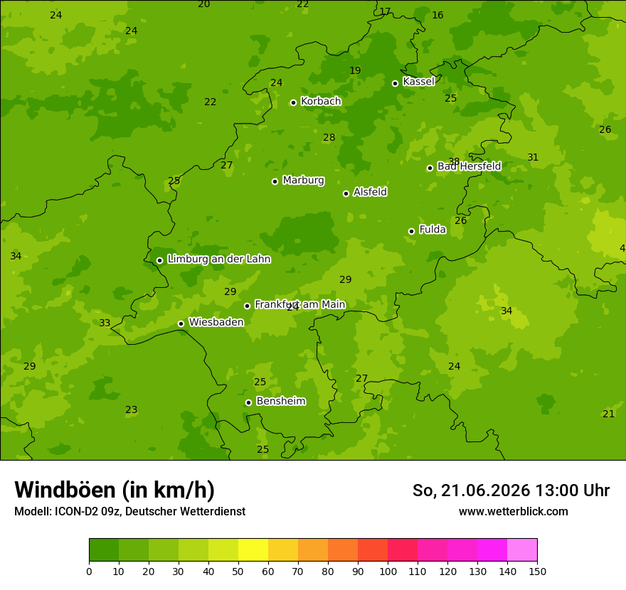 Maximale Windböen