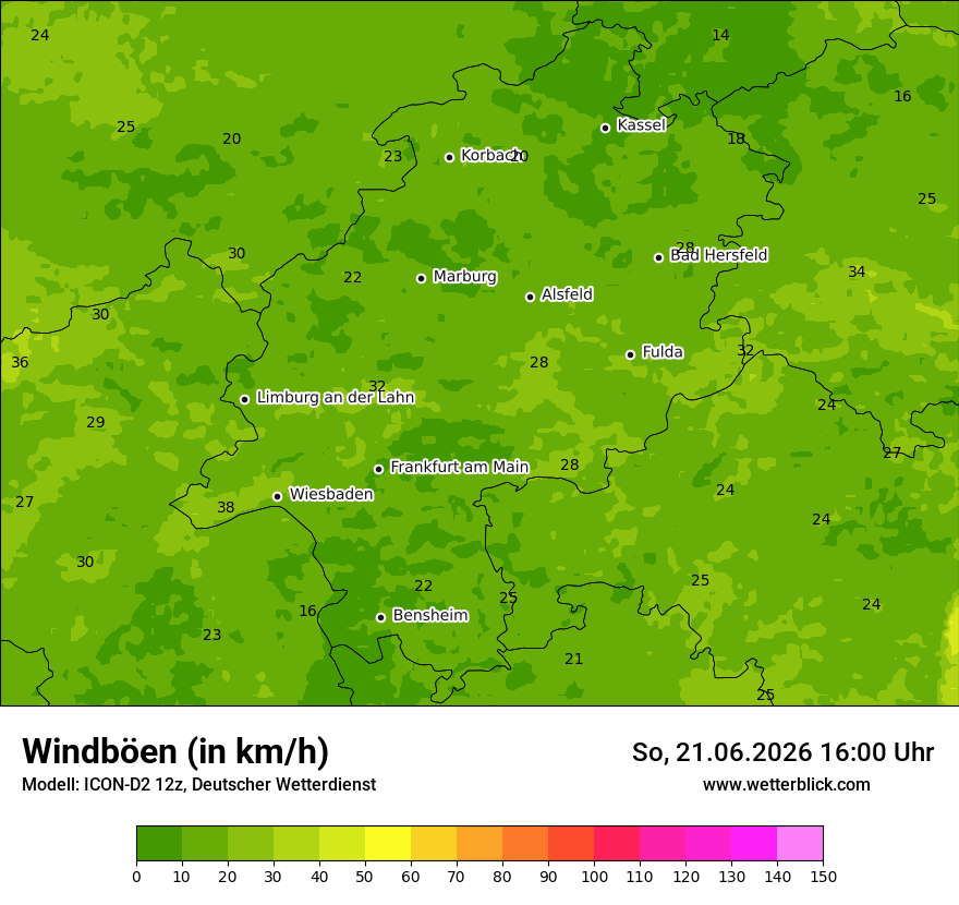 Maximale Windböen