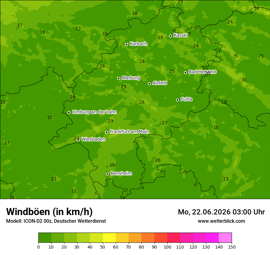 Maximale Windböen
