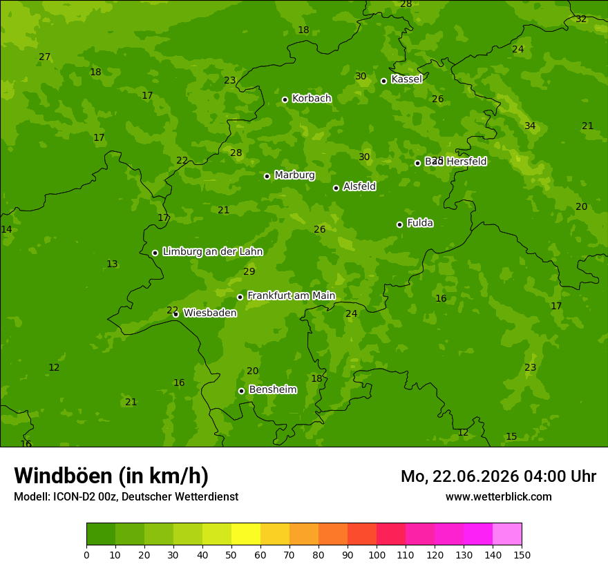 Maximale Windböen