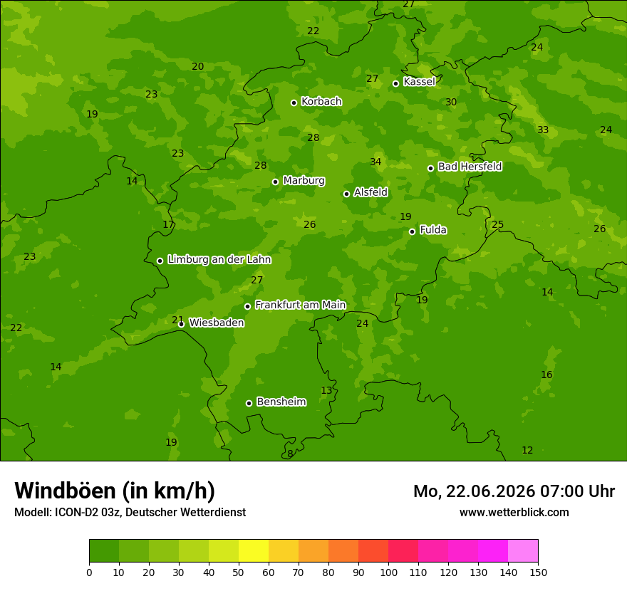 Maximale Windböen