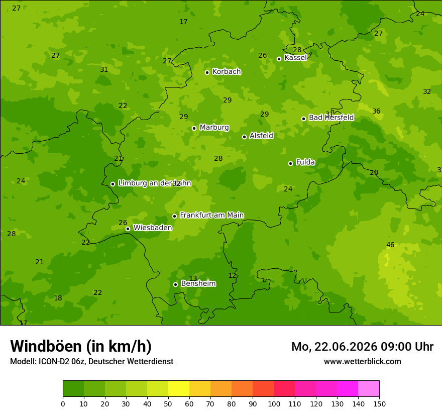 Maximale Windböen