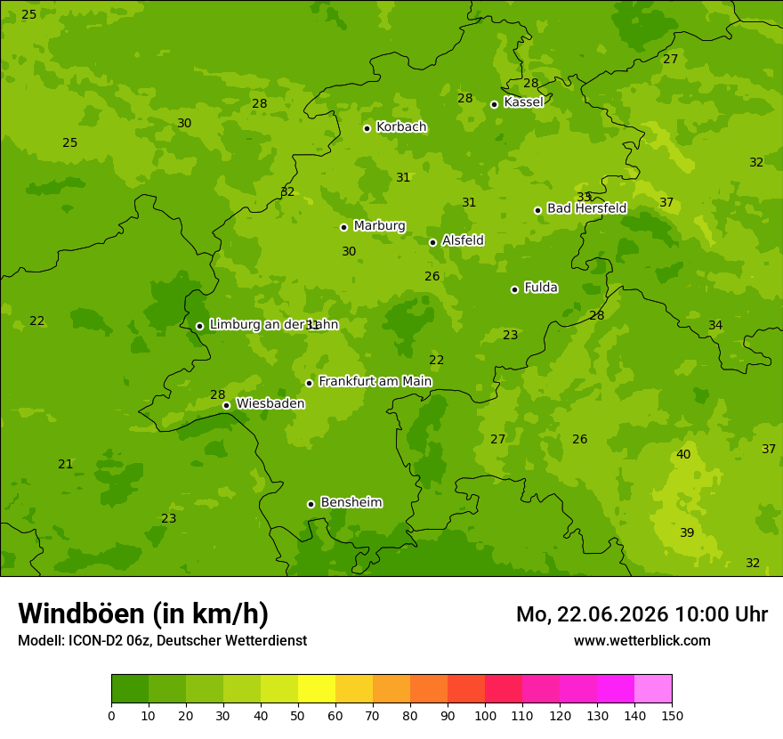 Maximale Windböen