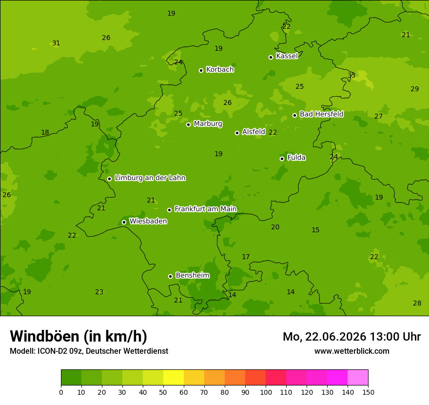 Maximale Windböen