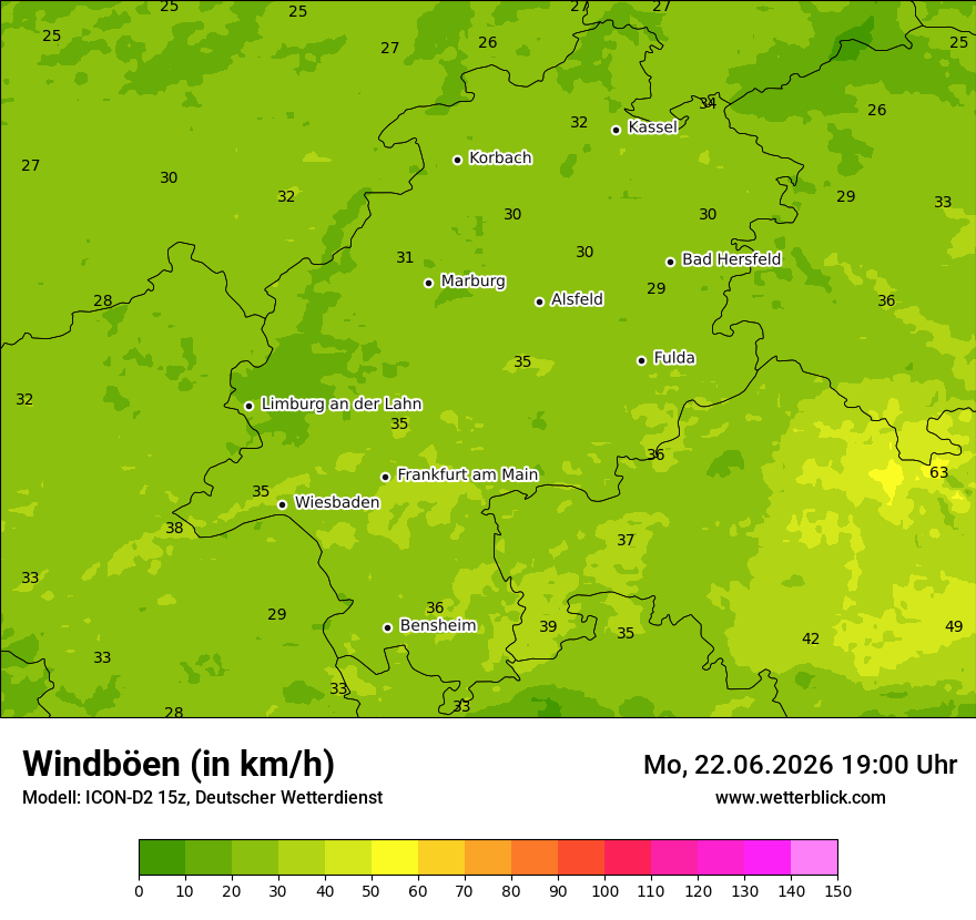 Maximale Windböen