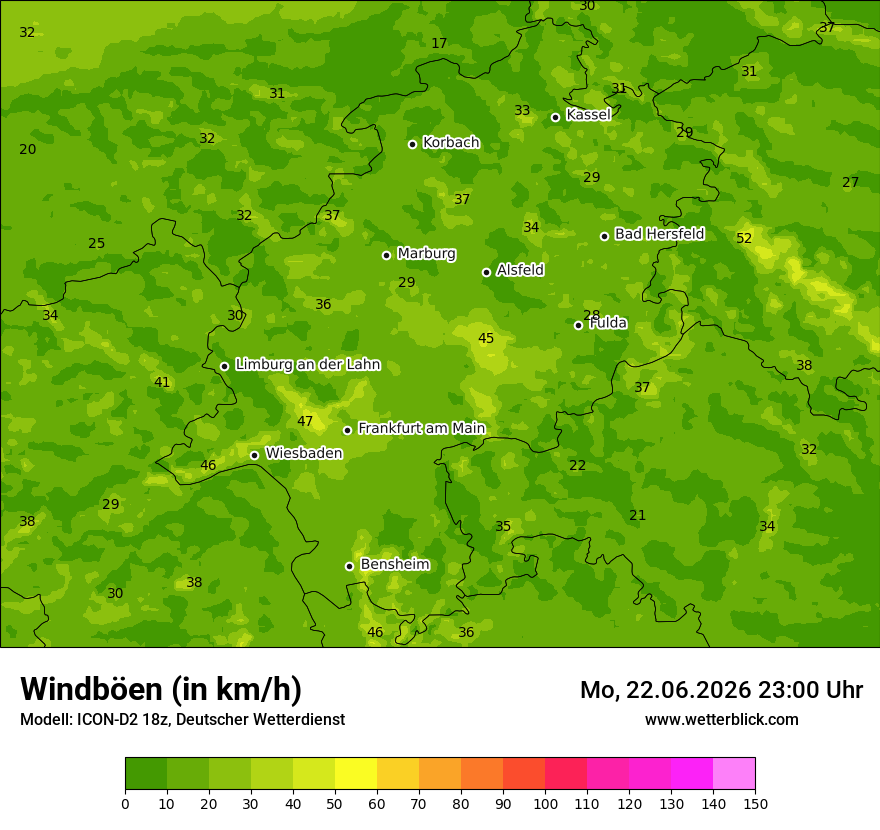 Maximale Windböen