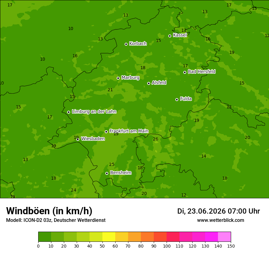 Maximale Windböen