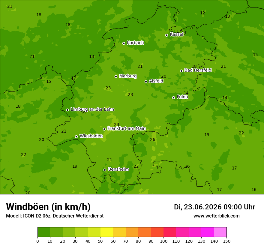 Maximale Windböen