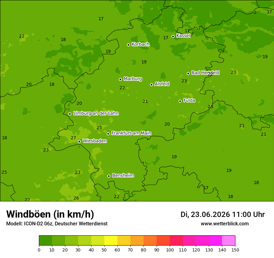 Maximale Windböen