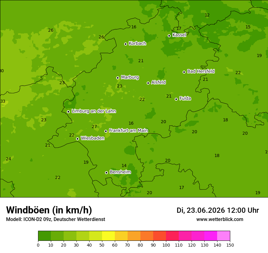 Maximale Windböen