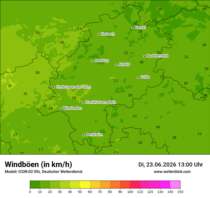 Maximale Windböen