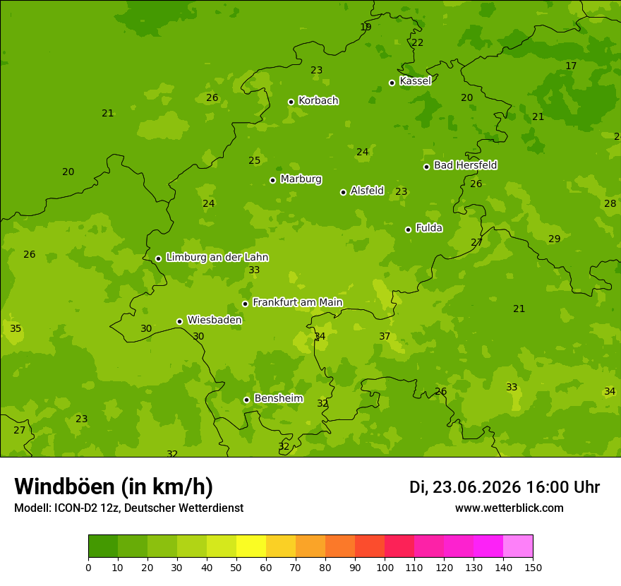 Maximale Windböen