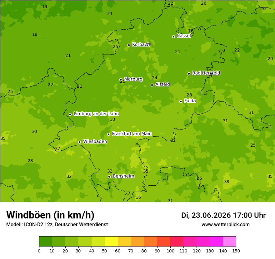 Maximale Windböen