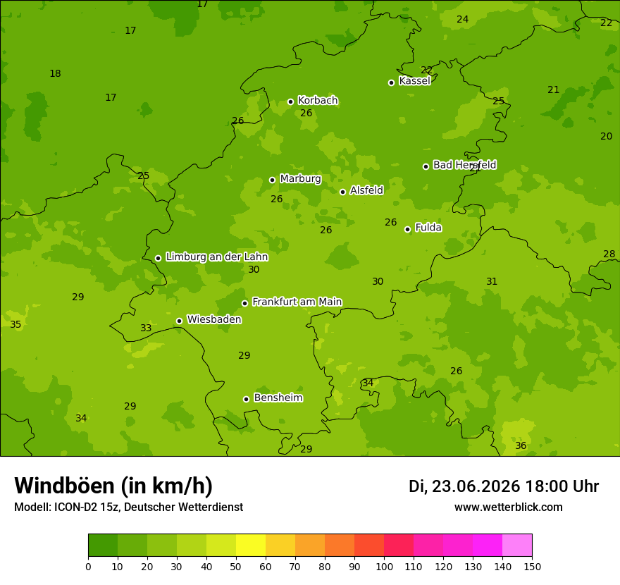 Maximale Windböen