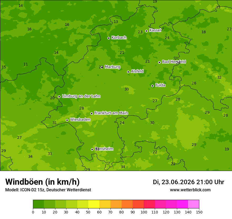 Maximale Windböen