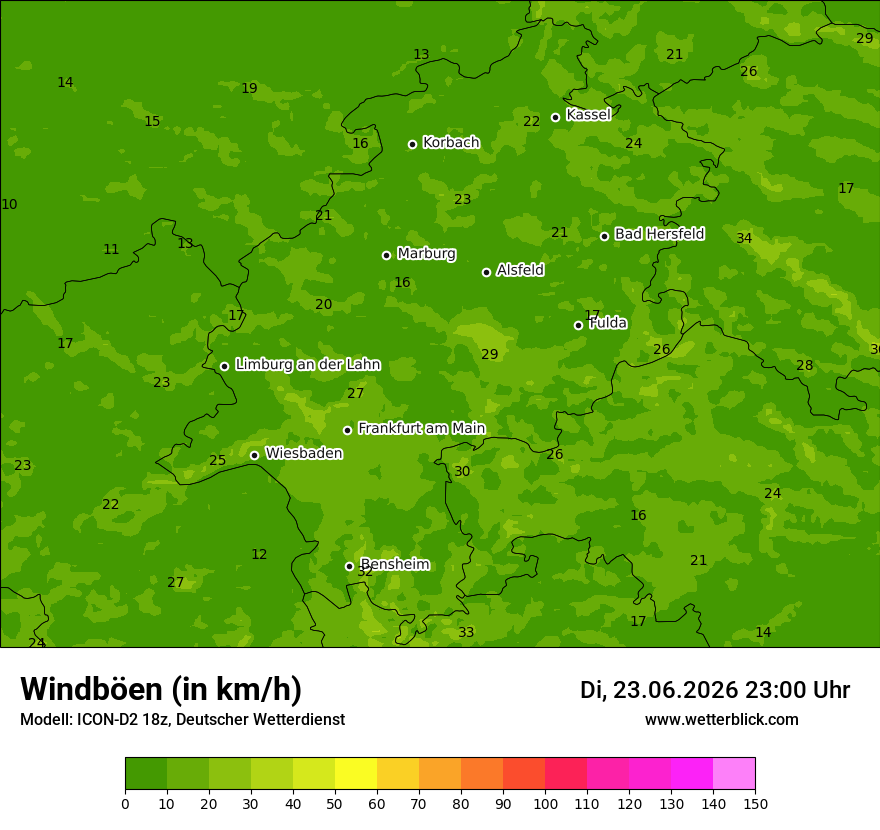 Maximale Windböen