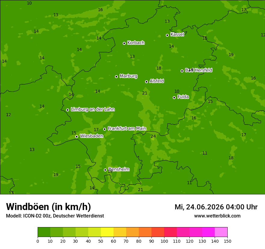 Maximale Windböen